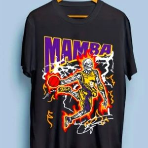 Rare Brand New Black Mamba Kobe Bryant 8 Skeleton T-Shirt Los Angeles Lakers